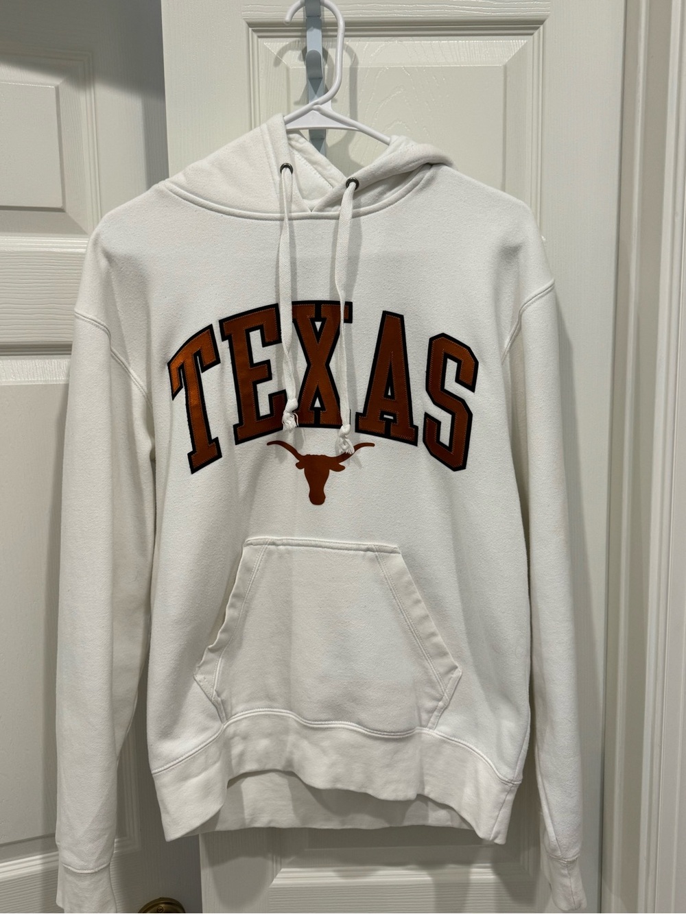 Gear For Sports White Crewneck Sweatshirt with Burnt Orange TEXAS Logo